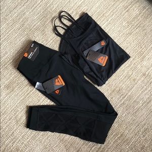 Black Athleisure Set - Mesh Leggings + Tank - NWT!